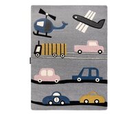 Dywany Łuszczów Dětský kusový koberec Petit Toys cars grey - 120x170 cm Šedá, Velké (190x270 cm a větší), Syntetický (umělý)