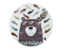 Ayyildiz koberce Dětský kusový koberec Funny 2104 violet kruh - 160x160 (průměr) kruh cm Fialová, Střední (80x160 - 164x240), Přírodní