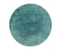 Ayyildiz koberce Kusový koberec Brilliant Shaggy 4200 Aqua kruh - 80x80 (průměr) kruh cm Modrá, Malé (80x150 cm a menší), Syntetický (umělý)