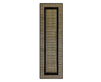 Dywany Łuszczów Běhoun Gloss 6776 86 greek black/gold - 60x300 cm Žlutá, Velké (190x270 cm a větší), Syntetický (umělý)