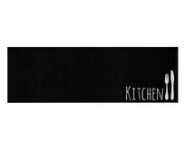 Zala Living - Hanse Home koberce Běhoun Cook & Clean Black White - 50x150 cm Černá, Malé (80x150 cm a menší), Syntetický (umělý)
