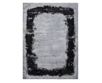 Dywany Łuszczów Kusový koberec Core A004 Frame black/light grey - 80x150 cm Šedá, Velké (190x270 cm a větší), Syntetický (umělý)