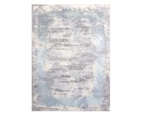 Dywany Łuszczów Kusový koberec Core A004 Frame ivory/grey and blue - 80x150 cm Modrá, Malé (80x150 cm a menší), Syntetický (umělý)