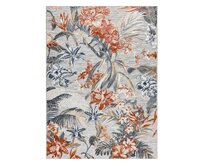 Dywany Łuszczów Kusový koberec Botanic 65262 flowers grey – na ven i na doma - 137x190 cm Vícebarevná, Střední (80x160 - 164x240), Syntetický (umělý)