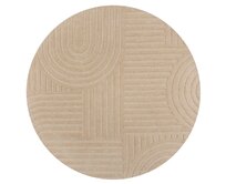 Flair Rugs koberce Kusový koberec Solace Zen Garden Natural kruh - 160x160 (průměr) kruh cm Béžová, Střední (80x160 - 164x240), Přírodní