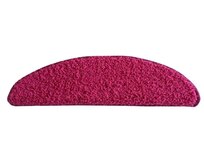 Vopi koberce Nášlapy na schody Color Shaggy růžový půlkruh - 24x65 půlkruh (rozměr včetně ohybu) Růžová, Syntetický (umělý)