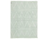 Lorena Canals koberce Přírodní koberec, ručně tkaný Hippy Mint - 120x160 cm Zelená, Střední (80x160 - 164x240), Přírodní