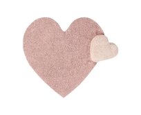Lorena Canals koberce Přírodní koberec, ručně tkaný Puffy Love - 160x180 srdce cm Růžová, Střední (80x160 - 164x240), Přírodní