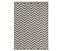 NORTHRUGS - Hanse Home koberce Kusový koberec Twin Supreme 103433 Palma black creme – na ven i na doma - 80x150 cm Černobílá, Velké (190x270 cm a větší), Syntetický (umělý)