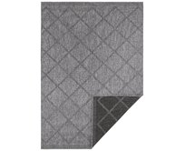 NORTHRUGS - Hanse Home koberce Kusový koberec Twin Supreme Corsica Black/Anthracite – na ven i na doma - 240x340 cm Šedá, Velké (190x270 cm a větší), Syntetický (umělý)