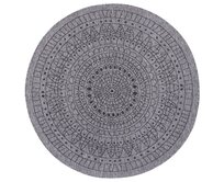 NORTHRUGS - Hanse Home koberce Kusový koberec Twin-Wendeteppiche Night Silver kruh – na ven i na doma - 100x100 (průměr) kruh cm Šedá, Střední (80x160 - 164x240), Syntetický (umělý)