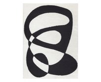 Dywany Łuszczów Kusový koberec Mode 8531 abstract cream/black - 180x270 cm Bílá, Velké (190x270 cm a větší), Syntetický (umělý)