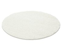 Ayyildiz koberce Kusový koberec Life Shaggy 1500 cream kruh - 120x120 (průměr) kruh cm Bílá, Střední (80x160 - 164x240), Syntetický (umělý)