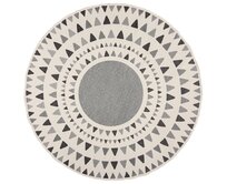 Flair Rugs koberce Kusový koberec Dauntless Shadow Rays Grey - 160x160 (průměr) kruh cm Bílá, Střední (80x160 - 164x240), Syntetický (umělý)