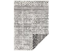 NORTHRUGS - Hanse Home koberce Kusový koberec Twin Supreme Biri Black/Cream – na ven i na doma - 80x350 cm Černobílá, Velké (190x270 cm a větší), Syntetický (umělý)