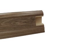 Döllken Lišta PVC obvodová SLK50 W470 Dub brazília - Koncovka pravá Hnědá, 25x50x2500 mm, Syntetický (umělý)