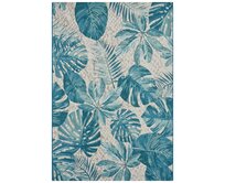 Hanse Home Collection koberce Kusový koberec Flair Tropical Leaves Turqouise - 200x285 cm Modrá, Velké (190x270 cm a větší), Syntetický (umělý)