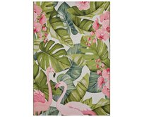 Hanse Home Collection koberce Kusový koberec Flair Tropical Flamingo Multicolored - 80x165 cm Vícebarevná, Velké (190x270 cm a větší), Syntetický (umělý)