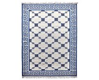 Diamond Carpets koberce Ručně vázaný kusový koberec Geo DESP P82 Silver Blue - 160x230 cm Modrá, Velké (190x270 cm a větší), Přírodní