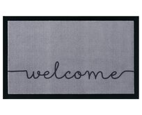 Hanse Home Collection koberce Protiskluzová rohožka Printy Grey/Black - 45x75 cm Šedá, Malé (80x150 cm a menší), Syntetický (umělý)