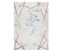 Dywany Łuszczów Kusový koberec ANDRE Marble 1220 - 160x220 cm Bílá, Střední (80x160 - 164x240), Syntetický (umělý)
