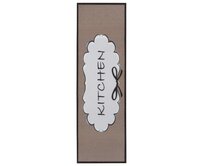 Hanse Home Collection koberce Běhoun Cook & Clean Brown White Black - 50x150 cm Hnědá, Malé (80x150 cm a menší), Syntetický (umělý)