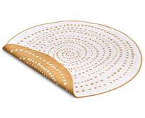 NORTHRUGS - Hanse Home koberce Kusový koberec Twin-Wendeteppiche Ochre kruh - 140x140 (průměr) kruh cm Žlutá, Střední (80x160 - 164x240), Syntetický (umělý)