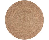 Flair Rugs koberce Kusový koberec Capri Jute Natural/Coral kruh - 180x180 (průměr) kruh cm Béžová, Střední (80x160 - 164x240), Přírodní