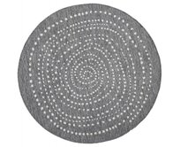 NORTHRUGS - Hanse Home koberce Kusový koberec Twin-Wendeteppiche 103112 grau creme kruh - 200x200 (průměr) kruh cm Šedá, Střední (80x160 - 164x240), Syntetický (umělý)