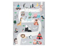 Dywany Łuszczów Dětský kusový koberec Bambino 2160 Indian grey - 80x150 cm Vícebarevná, Střední (80x160 - 164x240), Syntetický (umělý)