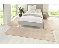 Hanse Home Collection koberce Kobercová sada Pure 102662 Taupe/Creme - 3 díly: 70x140 cm (2x), 70x240 cm (1x) cm Hnědá, Střední (80x160 - 164x240), Syntetický (umělý)