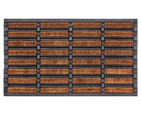 Hanse Home Collection koberce Venkovní čistící rohož Mix Mats Brushes Black Cocos - na ven i na doma - 45x75 cm Hnědá, Malé (80x150 cm a menší), Syntetický (umělý)