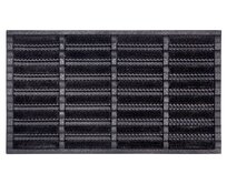 Hanse Home Collection koberce Venkovní čistící rohož Mix Mats Brushes Black - na ven i na doma - 40x60 cm Černá, Malé (80x150 cm a menší), Syntetický (umělý)