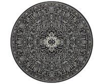 Nouristan - Hanse Home koberce Kruhový koberec Mirkan  Dark-grey - 160x160 (průměr) kruh cm Šedá, Střední (80x160 - 164x240), Syntetický (umělý)