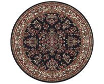 Mujkoberec Original Kusový orientální koberec Mujkoberec Original  Kruh - 140x140 (průměr) kruh cm Černá, Malé (80x150 cm a menší), Syntetický (umělý)