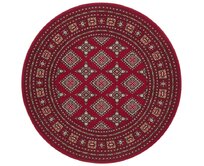 Nouristan - Hanse Home koberce Kruhový koberec Mirkan  Red - 160x160 (průměr) kruh cm Červená, Střední (80x160 - 164x240), Syntetický (umělý)