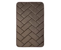 BO-MA koberce Protiskluzová koupelnová předložka 3D 7288 coffee - 50x80 cm Hnědá, Malé (80x150 cm a menší), Syntetický (umělý)