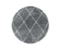 Ayyildiz koberce Kusový koberec Alvor Shaggy 3401 grey kruh - 120x120 (průměr) kruh cm Šedá, Střední (80x160 - 164x240), Syntetický (umělý)