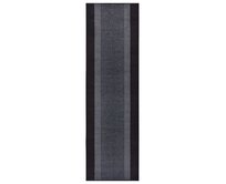 Hanse Home Collection koberce Běhoun Basic  Black - 80x450 cm Černá, Velké (190x270 cm a větší), Syntetický (umělý)