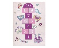 Dywany Łuszczów Dětský kusový koberec Bambino 2285 Hopscotch pink - 80x150 cm Růžová, Střední (80x160 - 164x240), Syntetický (umělý)