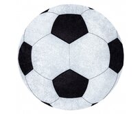 Dywany Łuszczów Dětský kusový koberec Junior 51553.802 Football - 80x80 (průměr) kruh cm Vícebarevná, Střední (80x160 - 164x240), Syntetický (umělý)