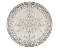 NORTHRUGS - Hanse Home koberce Kusový koberec Twin Supreme Grey/Cream kruh – na ven i na doma - 140x140 (průměr) kruh cm Šedá, Střední (80x160 - 164x240), Syntetický (umělý)