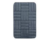 BO-MA koberce Protiskluzová koupelnová předložka 3D 667 dark grey - 50x80 cm Šedá, Malé (80x150 cm a menší), Syntetický (umělý)