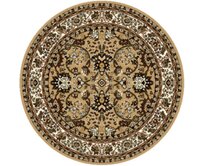 Alfa Carpets Kusový koberec TEHERAN T-117 beige kruh - 190x190 (průměr) kruh cm Béžová, Střední (80x160 - 164x240), Syntetický (umělý)