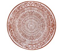 NORTHRUGS - Hanse Home koberce Kusový koberec Twin Supreme Cayenne kruh – na ven i na doma - 200x200 (průměr) kruh cm Oranžová, Střední (80x160 - 164x240), Syntetický (umělý)