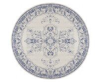 NORTHRUGS - Hanse Home koberce Kusový koberec Twin Supreme Blue/Cream kruh – na ven i na doma - 140x140 (průměr) kruh cm Modrá, Malé (80x150 cm a menší), Syntetický (umělý)
