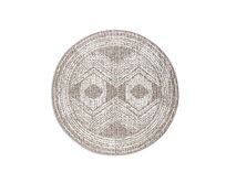 ELLE Decoration koberce Kusový koberec Gemini Linen kruh z kolekce Elle – na ven i na doma - 100x100 (průměr) kruh cm Béžová, Malé (80x150 cm a menší), Syntetický (umělý)