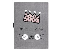 Dywany Łuszczów Dětský kusový koberec Petit Cat crown grey - 160x220 cm Šedá, Velké (190x270 cm a větší), Syntetický (umělý)