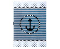 Dywany Łuszczów Dětský kusový koberec Petit Marine anchor sea blue - 160x220 cm Modrá, Střední (80x160 - 164x240), Syntetický (umělý)