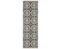 NORTHRUGS - Hanse Home koberce Běhoun Twin Supreme  Black/Cream – na ven i na doma - 80x250 cm Černobílá, Velké (190x270 cm a větší), Syntetický (umělý)